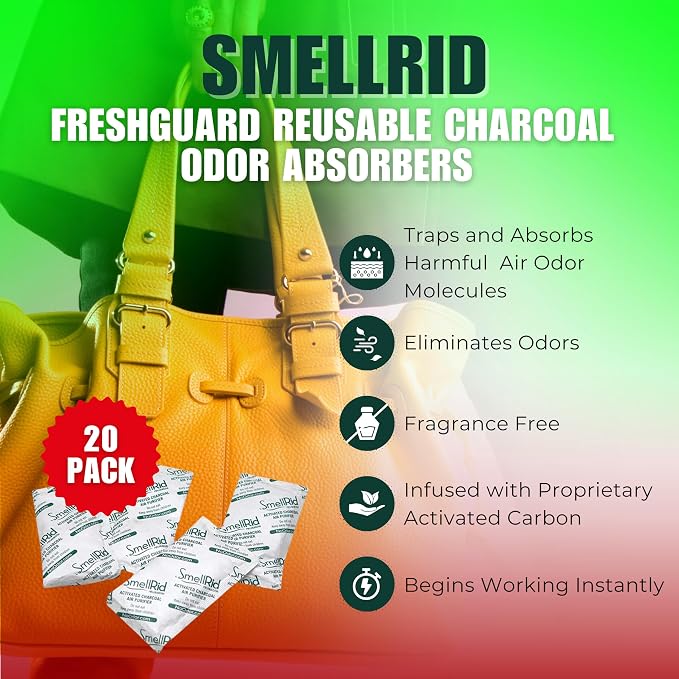 SMELLRID Activated Carbon Odor Eliminator Pouch – Neutralizes Odors in Closets - Image 3