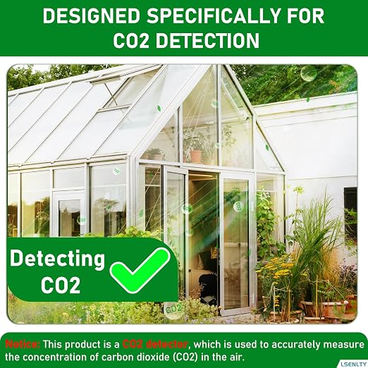 LSENLTY Upgraded CO2 Detector Plug in Wall Design, 3 in 1 Air Quality Detector - Image 9