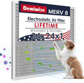 24x24x1 Electrostatic Air Filter, Washable & Reusable Aluminum AC/HVAC Furnace by Demiwise