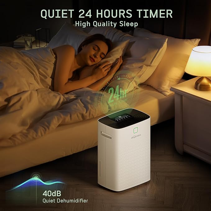 80 Pints Energy Star Dehumidifier Basement Home, Smart Silent Dehumidifier - Image 5
