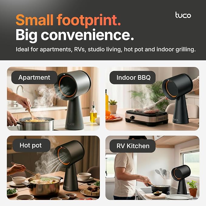 TUCO Portable Range Hood, Countertop Kitchen Exhaust Fan - Image 6