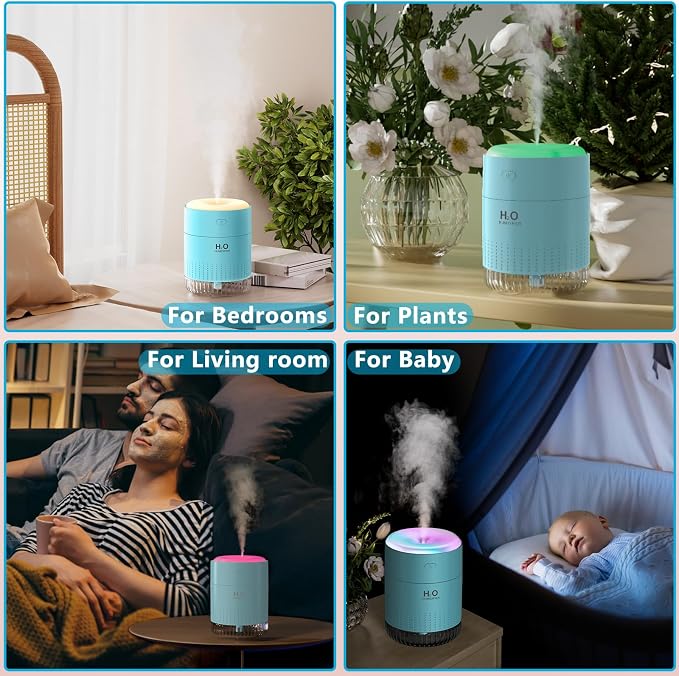 SZO Plant Humidifier Indoor, 500ml Blue - Image 7