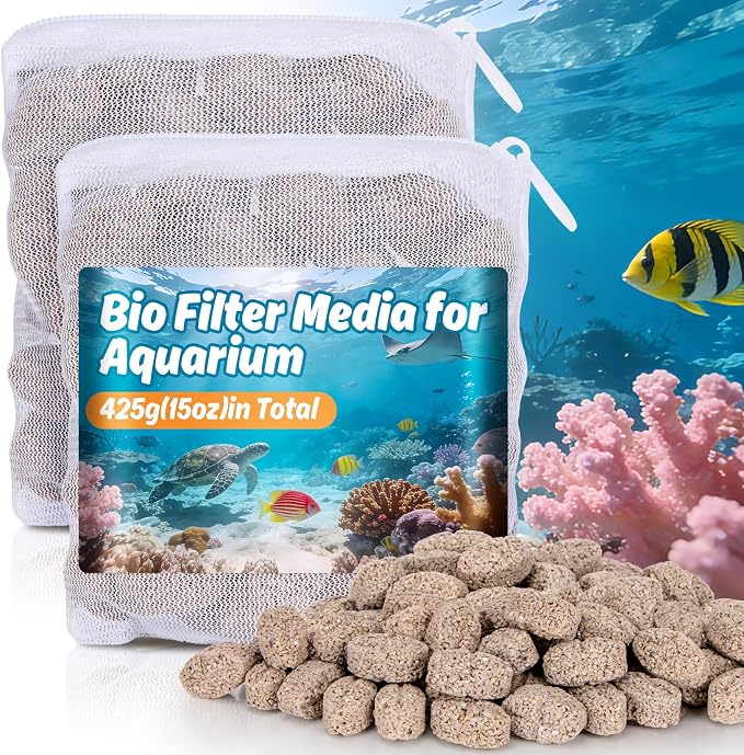 Sukh Biological Filter Media for Aquarium - 425g Original Ore Olive Shape by Sukh