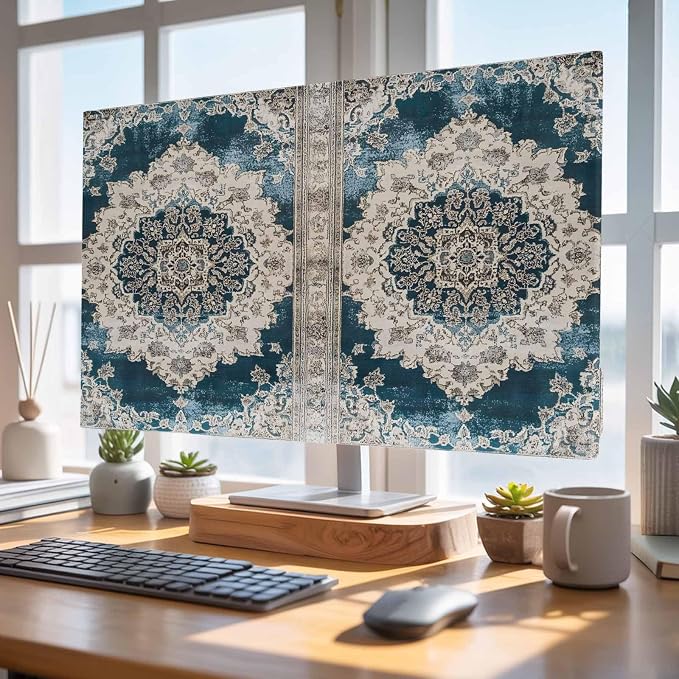 Retro Medieval Ethnic Pattern Indoor TV Cover, Elastic TV Screen Protector by Unknown