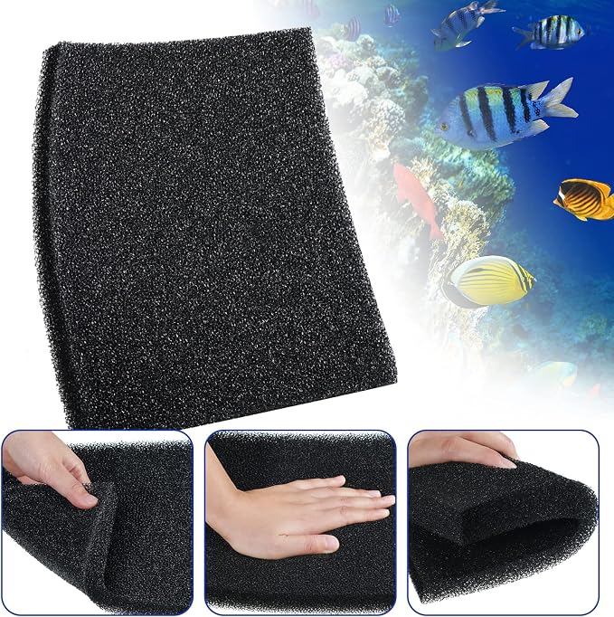 Tondiamo 3 Pieces Aquarium Sponge Filter Pad Media Cut to Fit Foam - Image 4