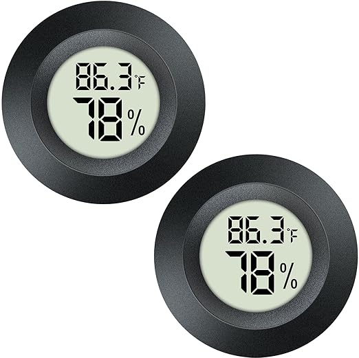 2 Pack Hygrometer Thermometer Mini Digital LCD Monitor Indoor/Outdoor Humidity by QPEUIM