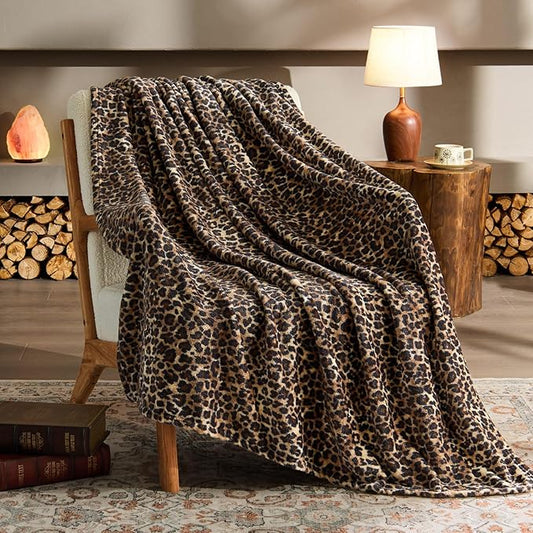 BEDELITE Fleece Blanke for Couch & Bed, Luxury Plush Cozy Fuzzy Blanket, Throw 50"x 60", Dark Brown