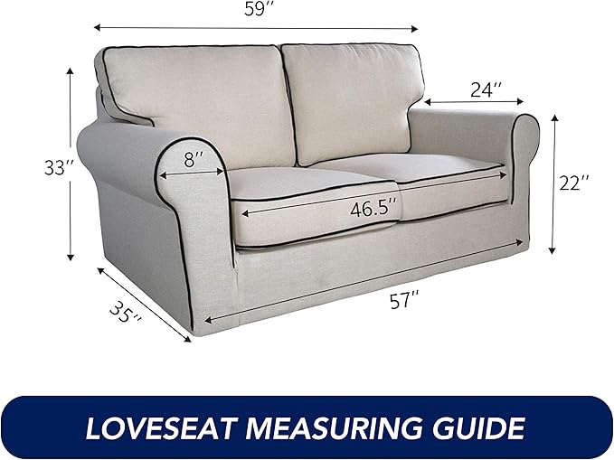 PureFit Super Stretch Sofa Slipcover – Spandex Non Slip Soft Couch Sofa Cover, Washable Furniture Protector with Non Skid Foam and Elastic Bottom for Kids, Pets （Loveseat, Black）