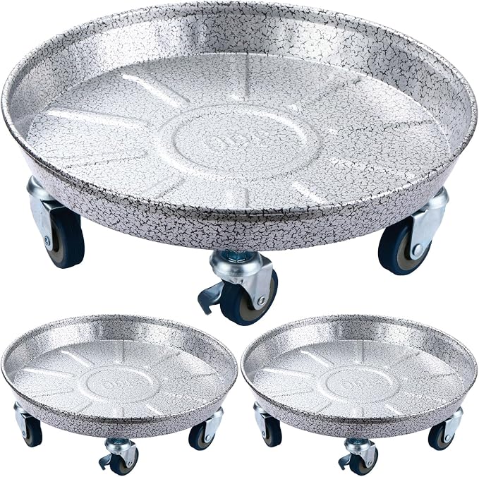 Planterhoma 3 Packs 18 Inch Metal Plant Caddy - Image 8