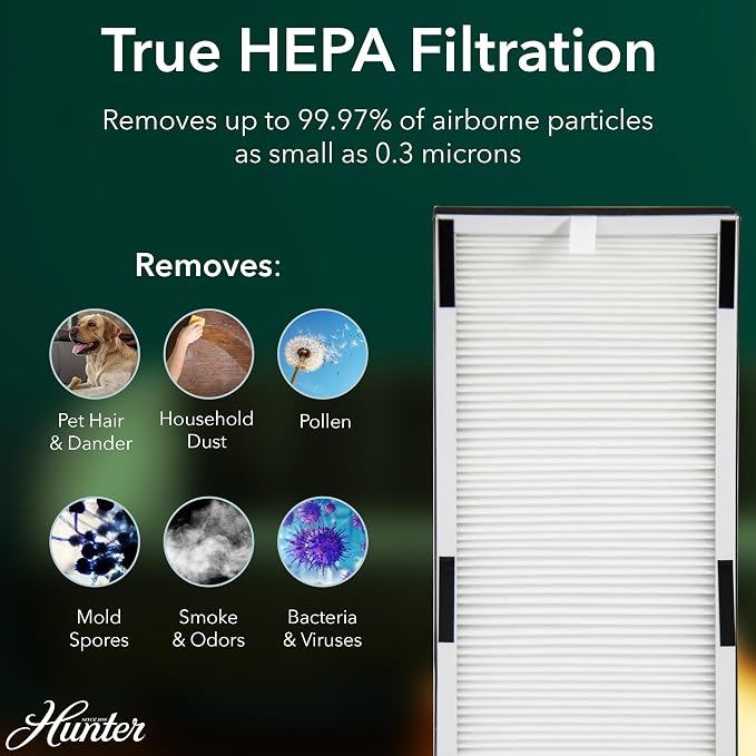 Hunter Air Purifiers for Home Large Room and Bedroom. True HEPA Air Purifier - Image 4