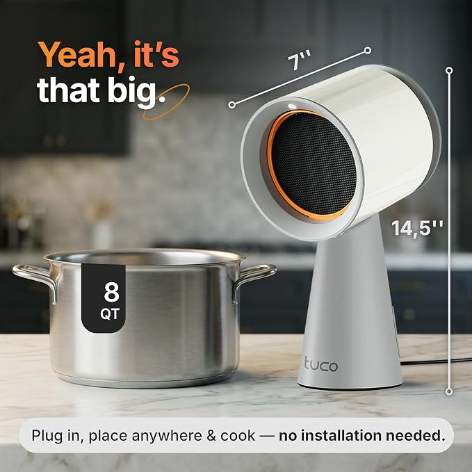 TUCO Portable Range Hood, Countertop Kitchen Exhaust Fan - Image 4