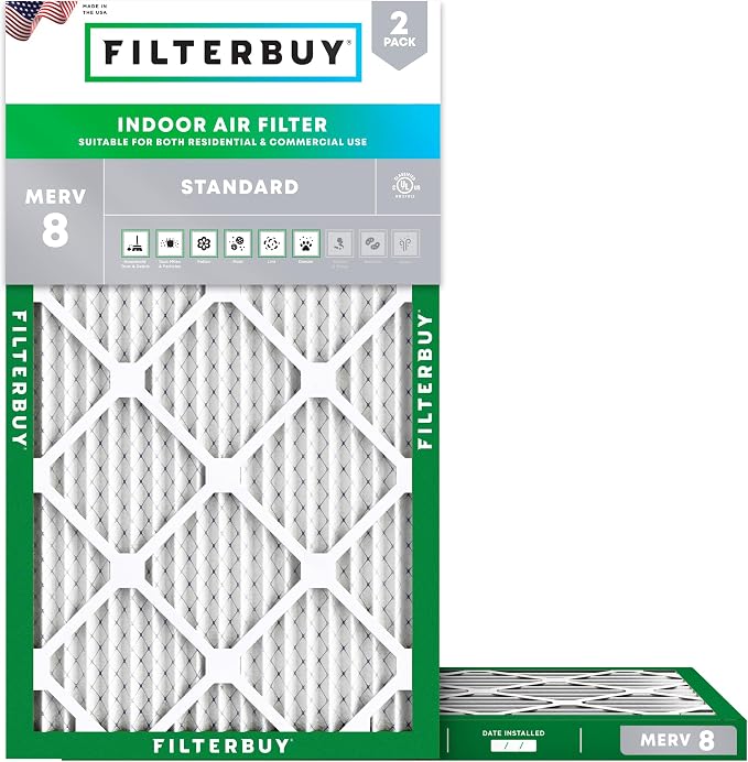 Filterbuy 13x24x1 Air Filter MERV 8 Essential Dust & Allergy Defense, by Filterbuy