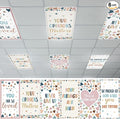 QOUBAI 6 Pcs Fluorescent Light Covers, 4x2 Feet Magnetic Light Cover by QOUBAI