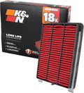 K&N Engine Air Filter: Long Life 18, 000 Mile Replacement Air Filter: Compatible by KNEngineeringInc