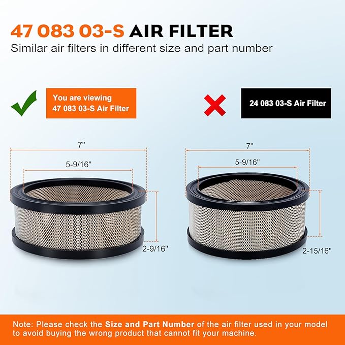 Hipa 47 083 03-S Air Filter for Kohler CH730-CH740 K301 K241 K321 K341 CH20 - Image 2