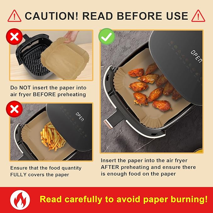 Boribim 8 Inch Air Fryer Paper Liners - Image 7