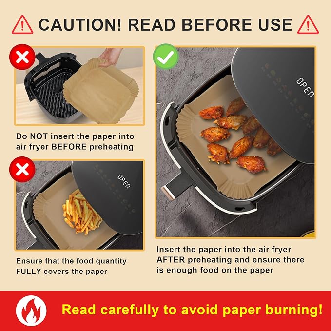 Boribim 9 Inch Air Fryer Paper Liners - Image 7