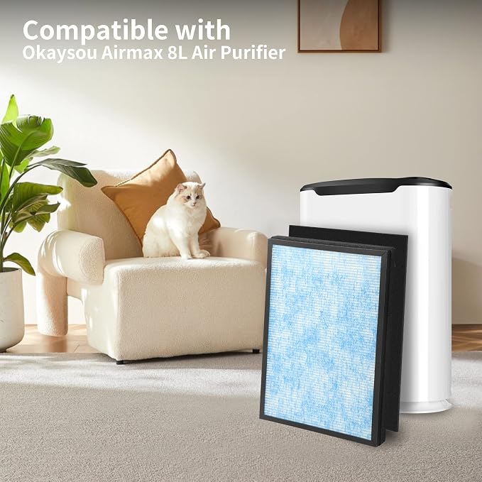 2 Packs Airmax 8L 3-in-1 Blue Ultra-Filter HEPA Filter Compatible - Image 2