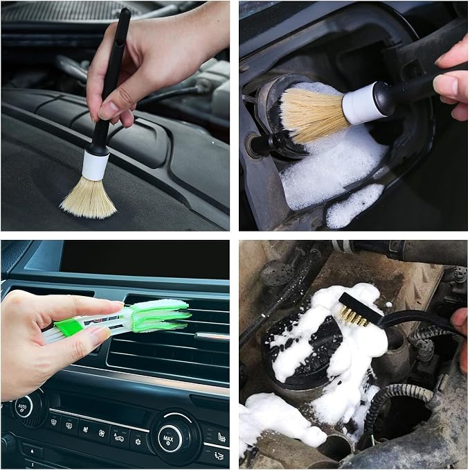 HMPLL 10pcs Car Detailing Kit, Premium Detailing Brush Set Includes 5 Soft Car - Image 6