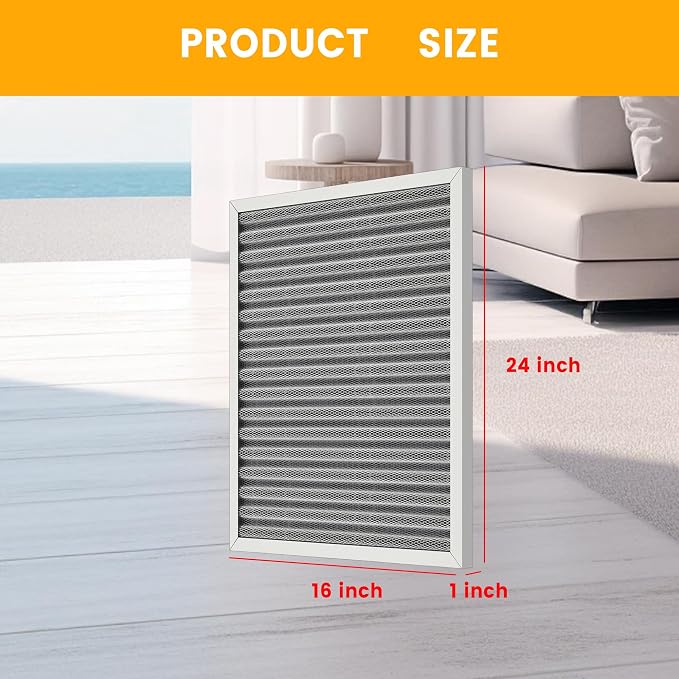 16x24x1 HVAC Furnace Air Filter, Lasts a Lifetime, the Last HVAC Filter You - Image 2