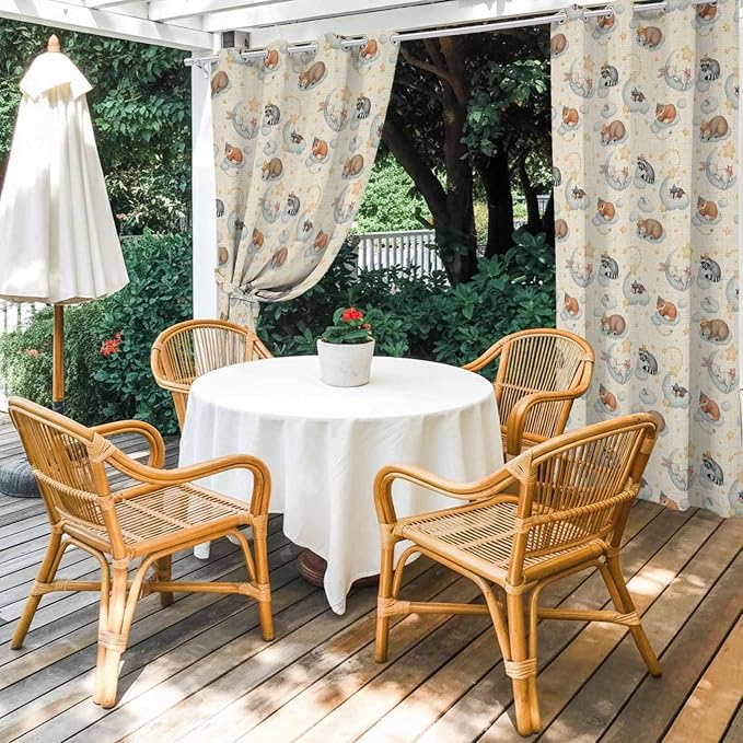 Cartoon Animals Outdoor Curtains - Image 4