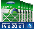 14X20x1 MERV 13 Air Filters, Actual Size: 13.70" x 19.70" x 0.75", Pleated by Unknown