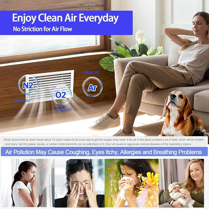 12x90 inches Air Vent Filters, Cut to Size MERV 8 Electrostatic Floor Vent - Image 4