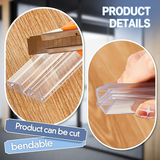 Landical 2 Pack PVC Piano Style Hinge, 39.37 Inch Each Flexible Living Plastic - Image 3