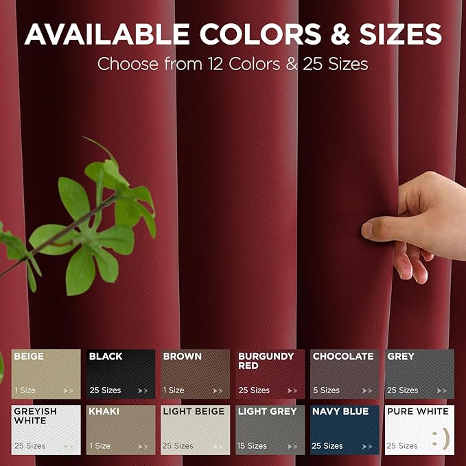 Joydeco Blackout Door Curtain for Doorway Privacy 72 Inches Long, Grommet Closet Curtain for Open Closet, Room Divider for Bedroom Living Room (Burgundy Red, 52Wx72L, 1 Panel)