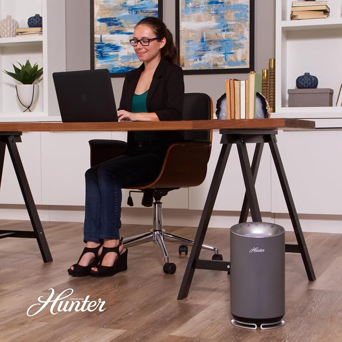 Hunter HP125 AirX Ultra Quiet EcoSilver True HEPA Digital Air Purifier - Image 7