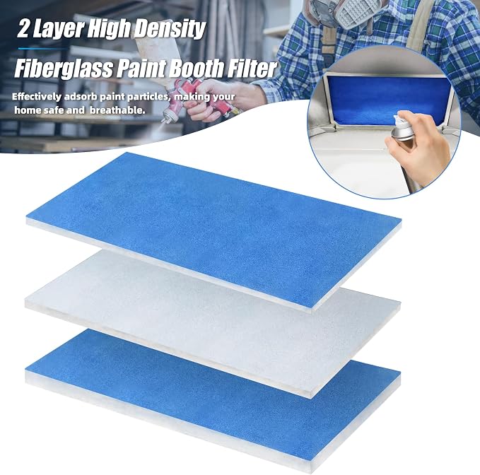 U0U 10 Pieces Paint Booth Filters, Portable Spray Booth Filter, Paint Booth - Image 4