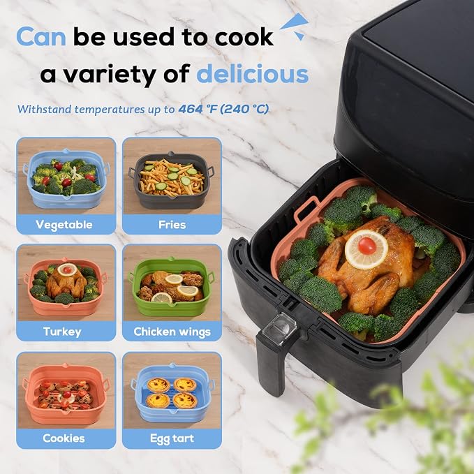 Silicone Air Fryer Liners Square - Image 7