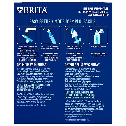 Brita Water Bottle Replacement Filters, Replaces 1, 800 Plastic Water Bottles a - Image 9