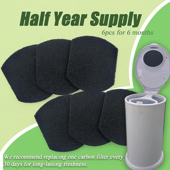 PurifyLogix Diaper Pail Deodorizers Activated Charcoal Filter Refills Compatible - Image 7