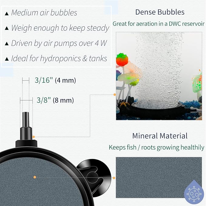 Pawfly Aquarium 4 Inch Air Stone Disc Bubble Diffuser Release Tool - Image 4