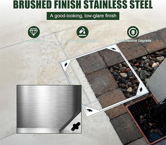24x24x2.4 inch All Stainless Steel Manhole Cover and Frame, Recessed Square - Image 3