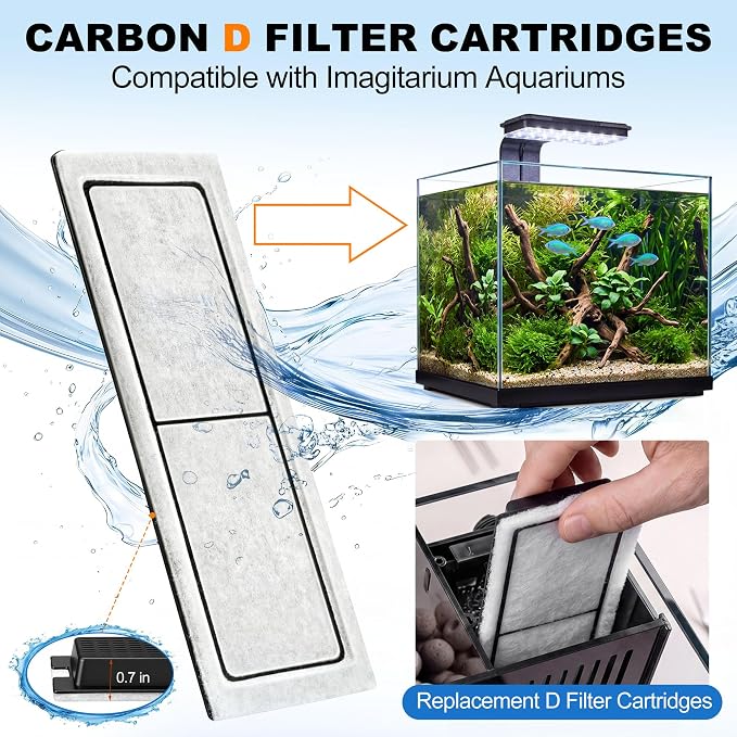 4 Pack Replacement Carbon D Filter Cartridges Compatible - Image 2