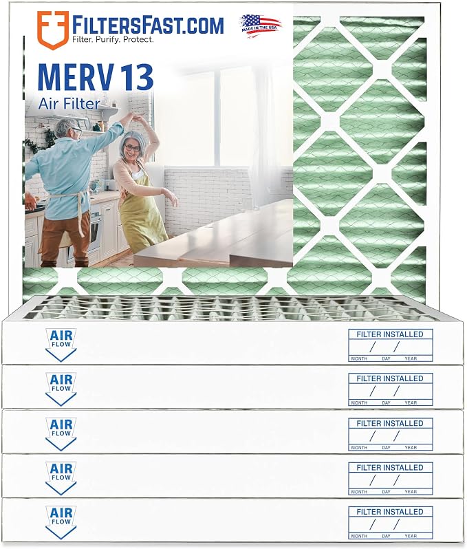 Filters Fast 24x24x2 Pleated Air Filter Merv 13, 2 inch AC Furnace Air Filters by FiltersFast
