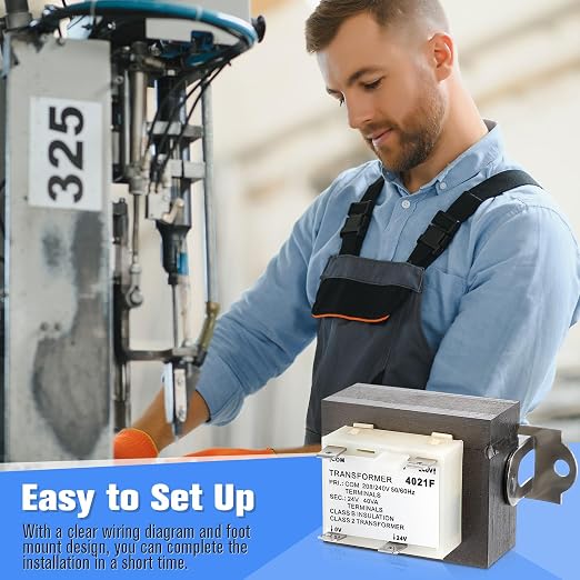 2 Pack 240V to 24V Transformer Secondary 24V, 0130M00138S 40VA Transformer - Image 7