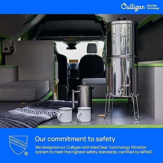 Culligan MaxClear 3 Gallon Gravity Water Filter System, Brushed Stainless-Steel - Image 9