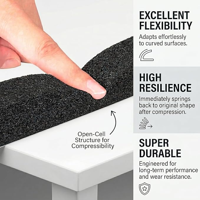 fowong Air Conditioner Window Seal 2 Inch X 1 Inch, Thick AC Weather Stripping - Image 3