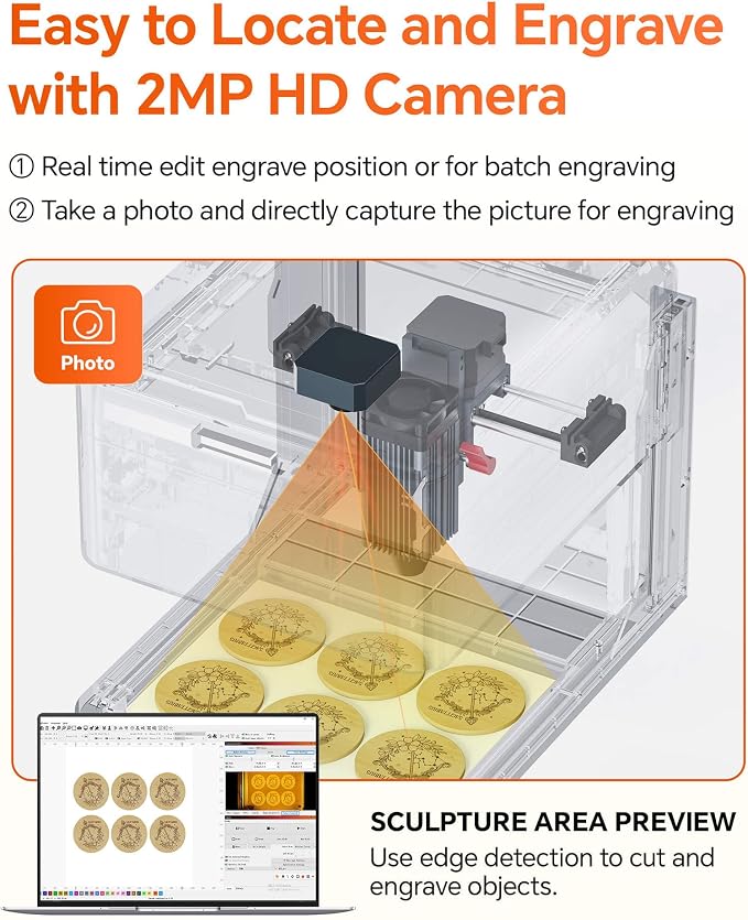 5W Desktop Laser Engraver with Camera, WiFi & AI, A1 Pro AA Beginner Smart - Image 2
