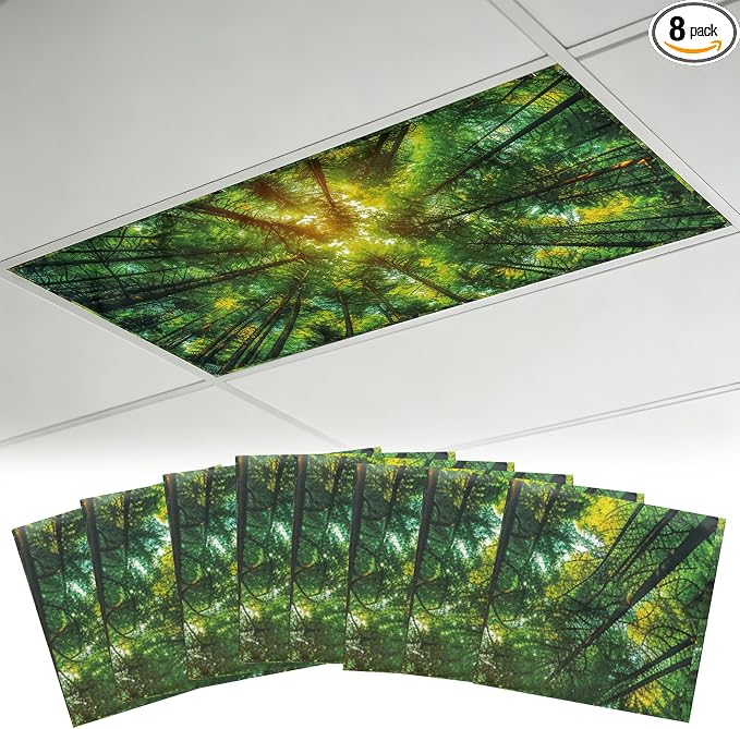 Fluorescent Light Covers with 10 Strong Magnets by Biubee