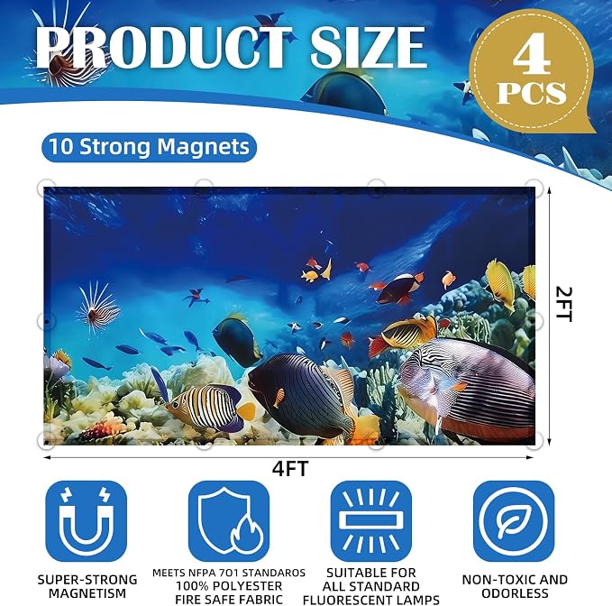ANGSYLTH 4 Pcs Fluorescent Light Covers - Image 2