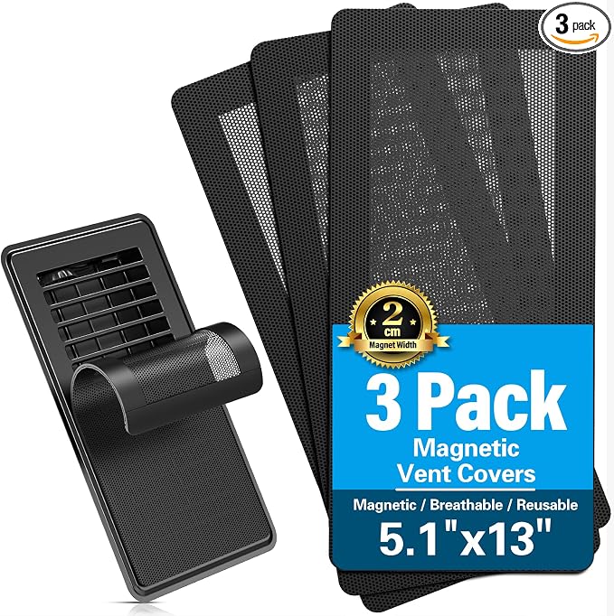 Magnetic Vent Screen Mesh Covers 3 Pack, Floor Vent Covers, Vent Covers by YEHANLY