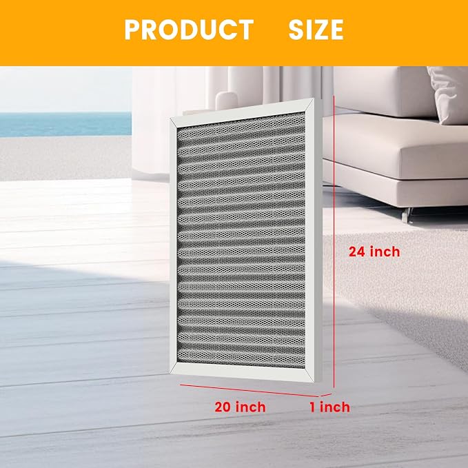 20x24x1 HVAC Furnace Air Filter, Lasts a Lifetime, the Last HVAC Filter You - Image 2