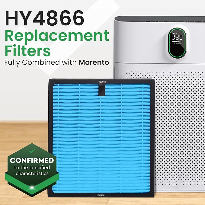 4 Pack HY4866 True HEPA Replacement Filter Compatible - Image 3