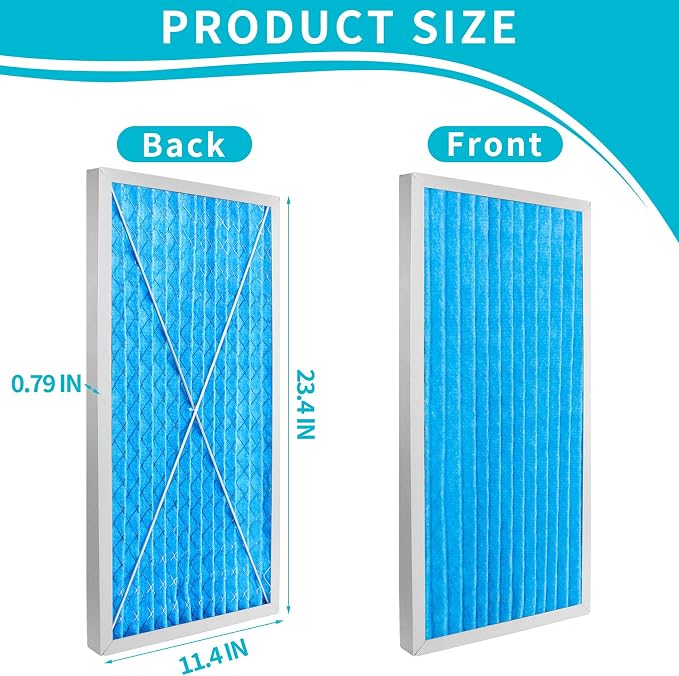 24x12x1 MERV 13 Washable Electrostatic Outer Air Filter Compatible - Image 4