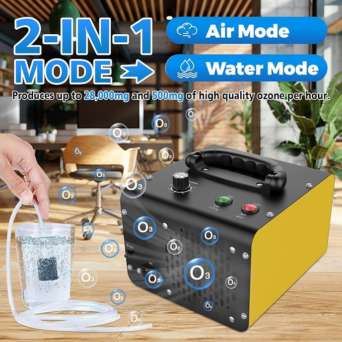 JOBYNA Ozone Generator Water Air, 000mg/h Air Mode & 500mg/h Water Mode Ozone - Image 2