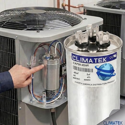 ClimaTek 45 + 5 MFD 370/440 Volt Dual Run Capacitor CAP99-4554R | 45/5 VAC | - Image 4